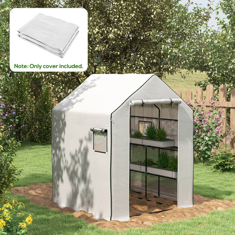 Greenhouse 3Pcs Cover Replacement Larger Walk in Outdoor Plant Garden